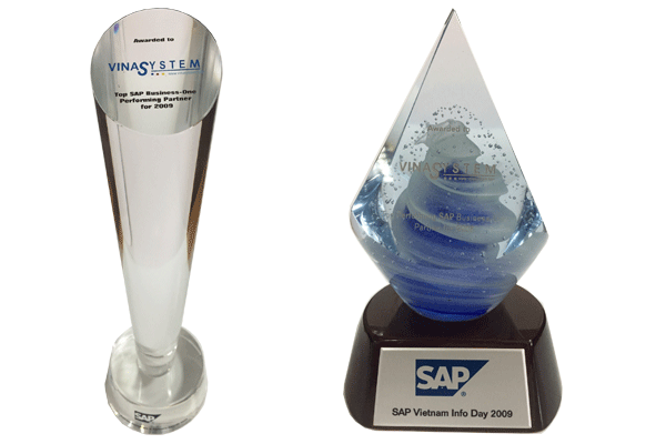 Giải thưởng Đối tác xuất sắc nhất của SAP Business One được trao bởi SAP Việt Nam